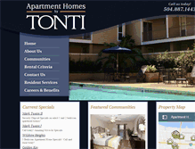 Tablet Screenshot of apartmenthomesbytonti.com